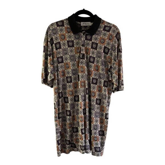 Mondo Di Marco Viscose Polo Shirt Size M/50 Made in Italy Retro 70's Vibe - Picture 7 of 8